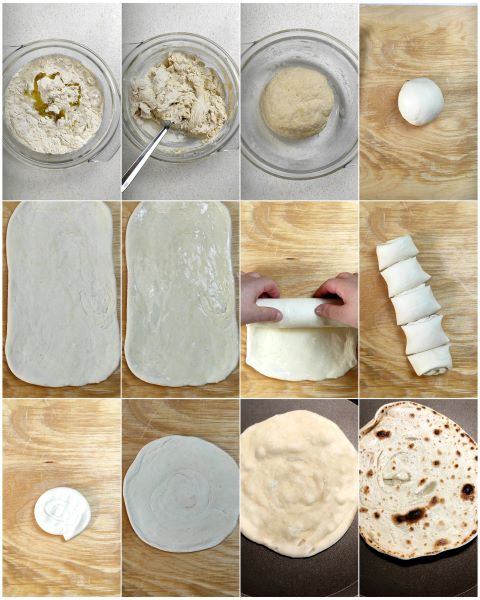 preparazione del pane paratha