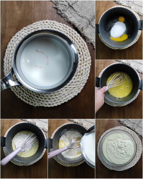 preparazione della crema pasticcera