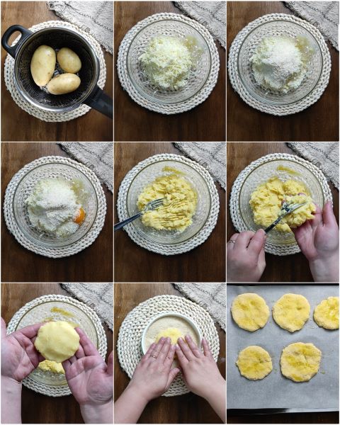 preparazione delle cotolette di patate