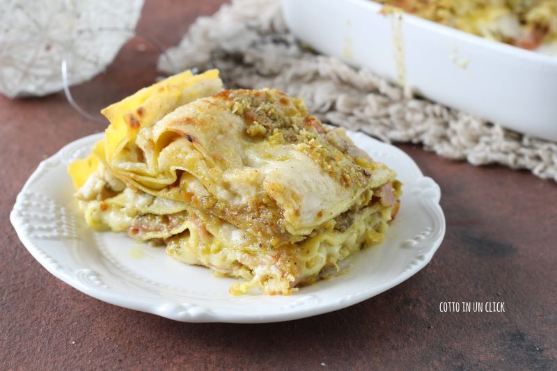 Lasagne con mortadella e pistacchio Cotto in un click