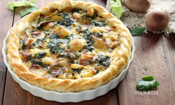 Torta salata con erbette e patate