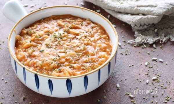 Risotto alla pizzaiola in pentola a pressione