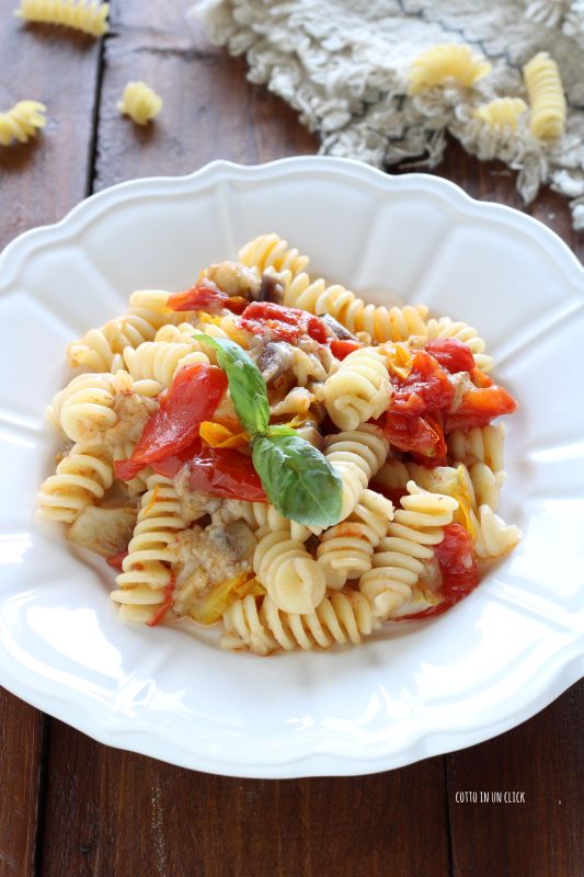pasta melanzane e pomodorini veloce
