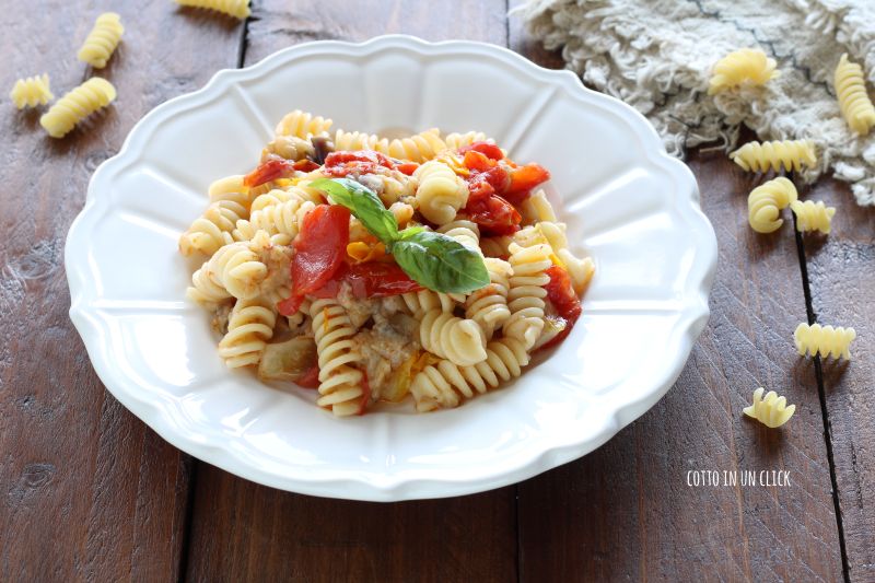 pasta melanzane e pomodorini veloce