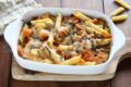 Pasta al forno con zucca e radicchio