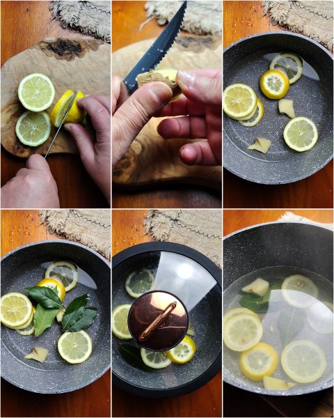 preparazione della tisana digestiva fatta in casa