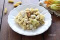Pasta cacio pepe e fiori di zucca