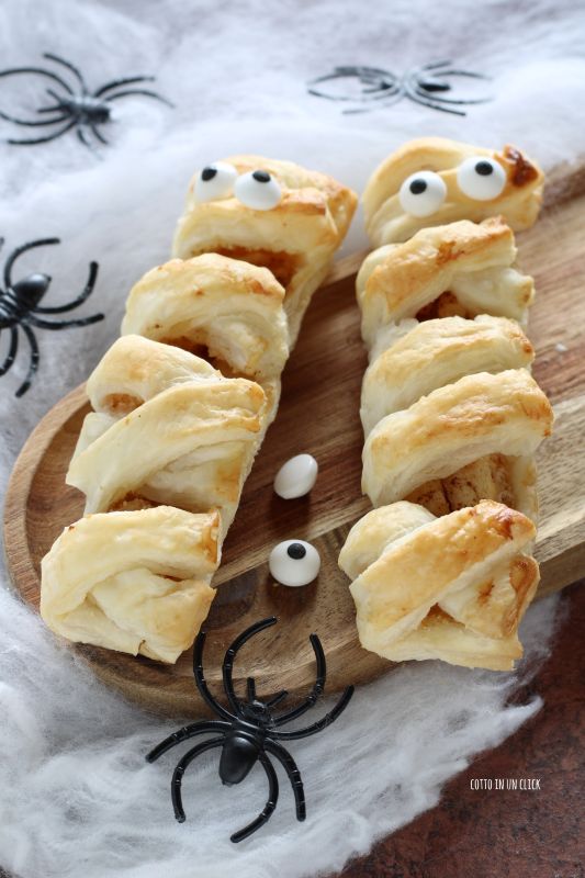 mummie di pasta sfoglia con mele e cannella