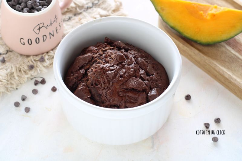 tortino al cioccolato e zucca in friggitrice ad aria