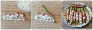 Asparagi in crosta di sfoglia con speck e parmigiano