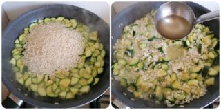 Risotto gamberetti e zucchine