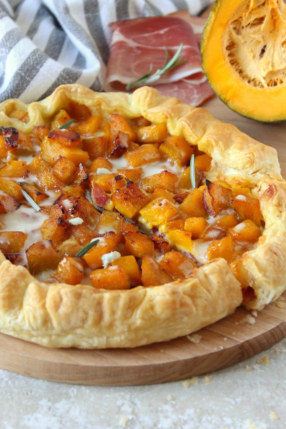 torta salata zucca speck e provola