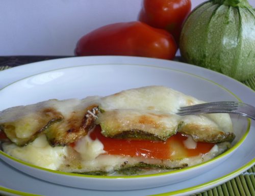 parmigiana di zucchine e pomodoro fresco