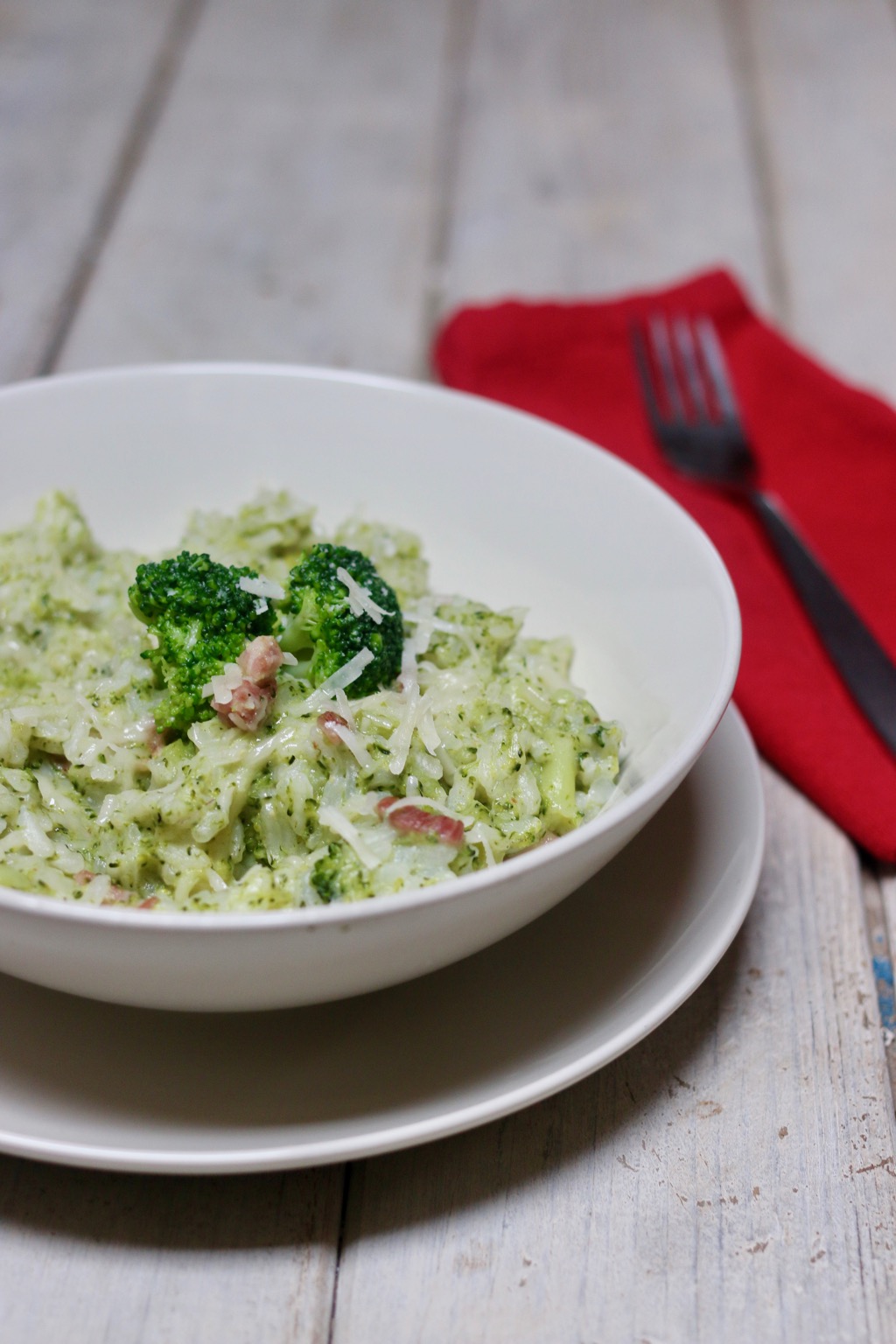 risotto con broccoli e pancetta creando si impara