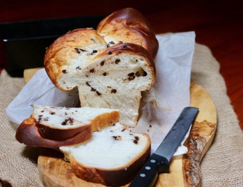 Pan brioche con soli albumi e gocce di cioccolato