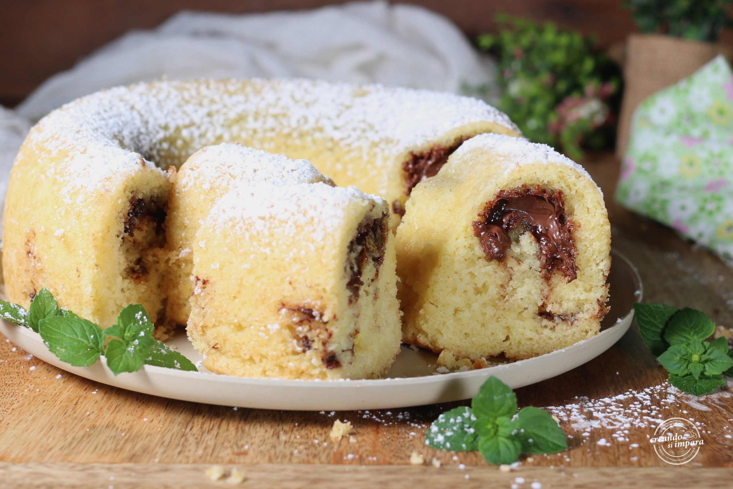 ciambellone con cuore di Nutella