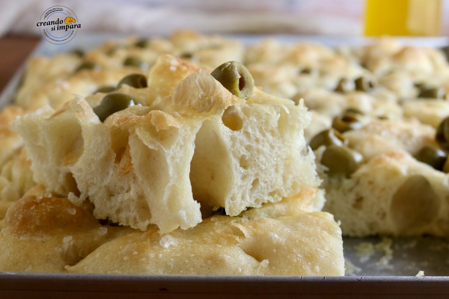 Focaccia Con Le Olive Creando Si Impara