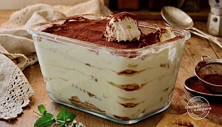 tiramisù con biscotti secchi