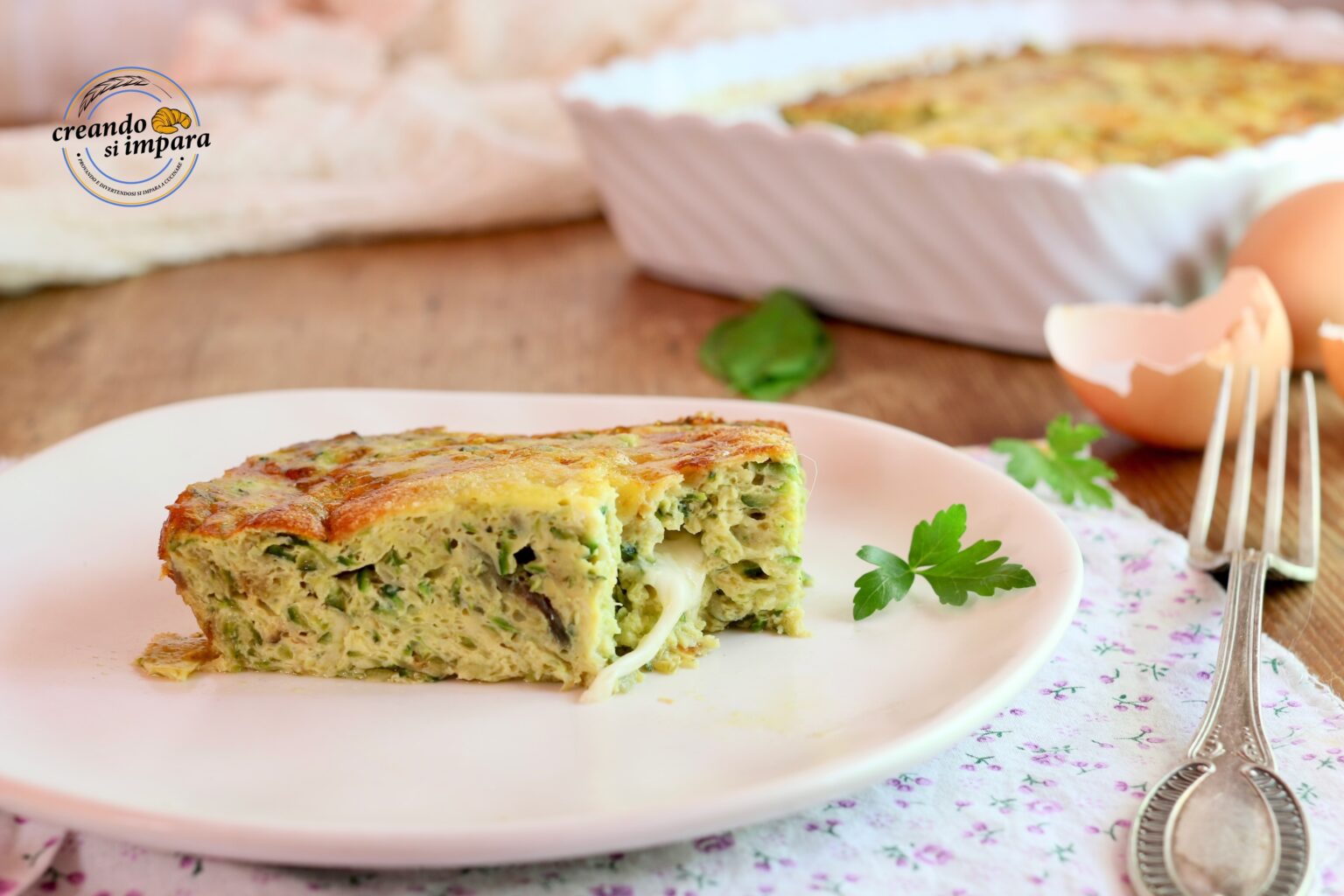 Frittata al forno con zucchine e asiago - creando si impara