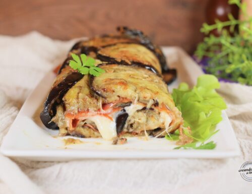 Rotolo di melanzane farcito