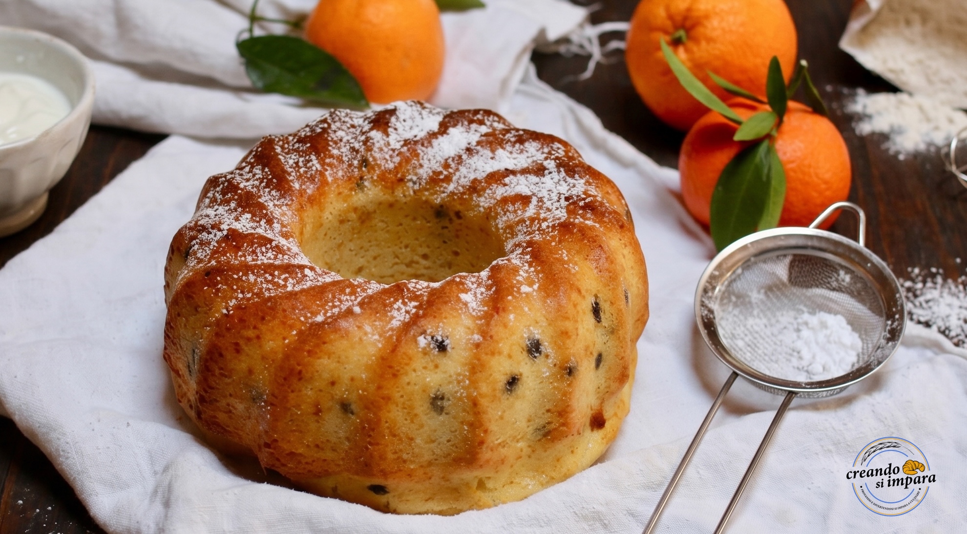 ciambella allo yogurt e gocce di cioccolato