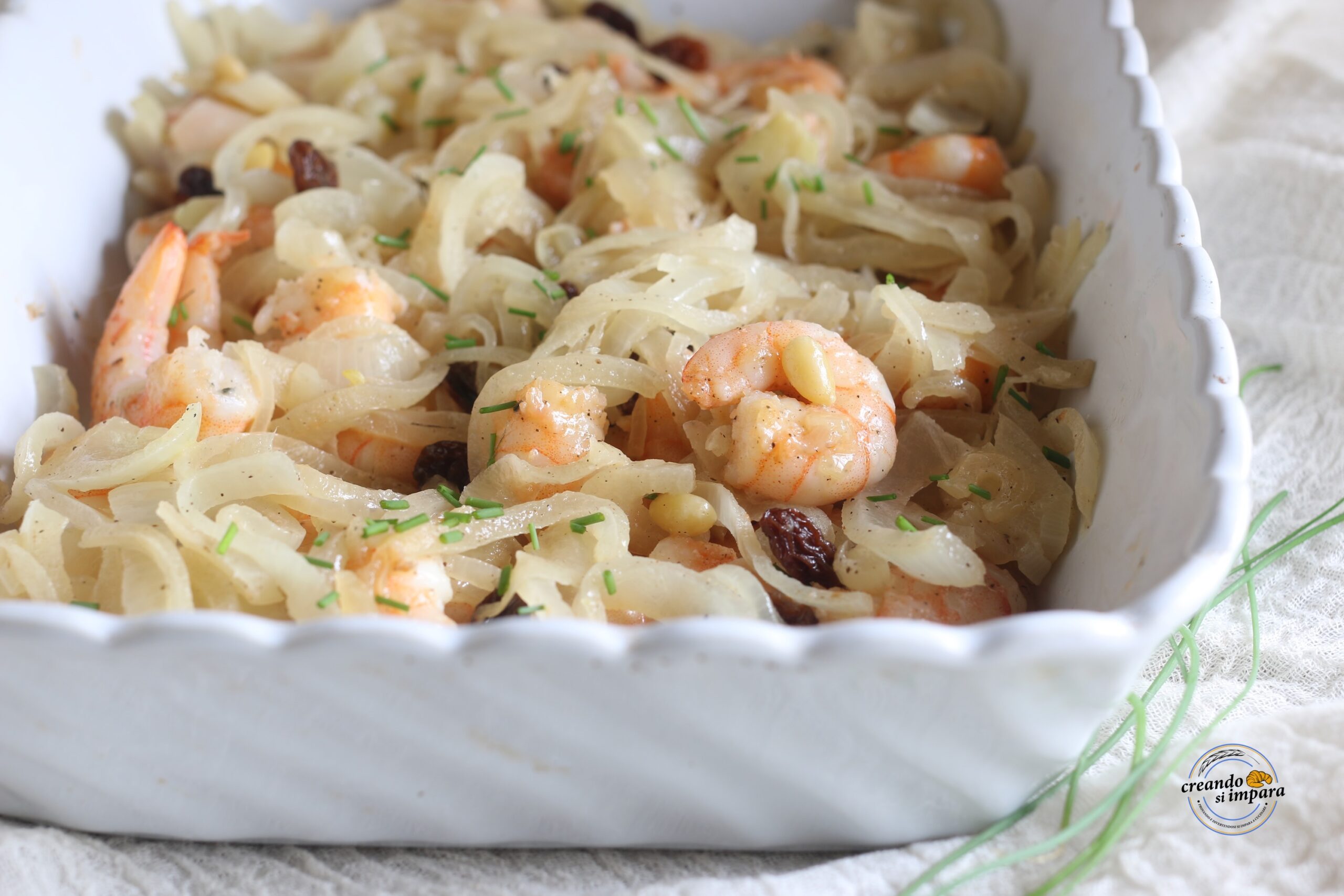 Gamberi in saor creando si impara