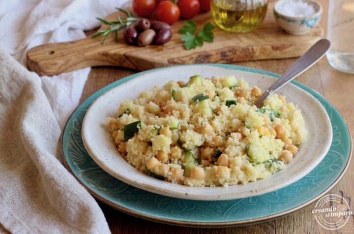 Cous cous con ceci e zucchine
