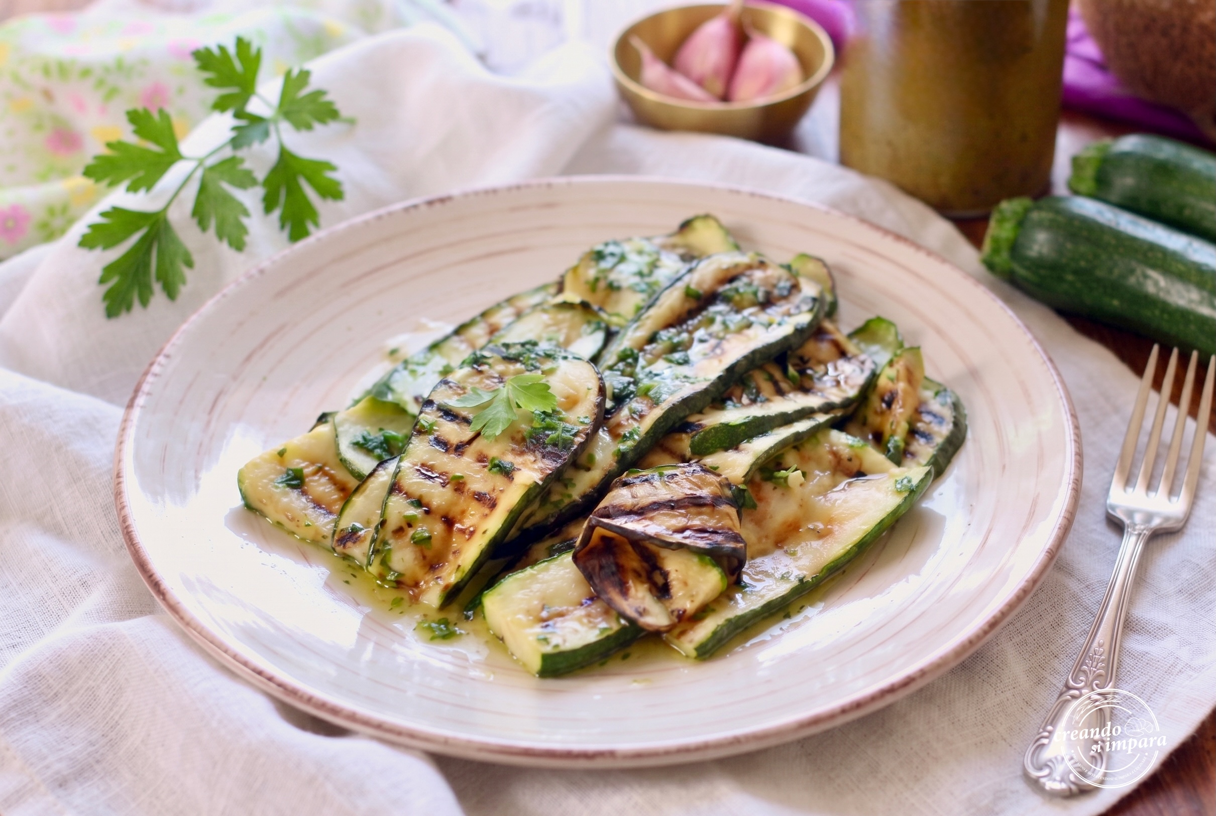 Zucchine grigliate marinate