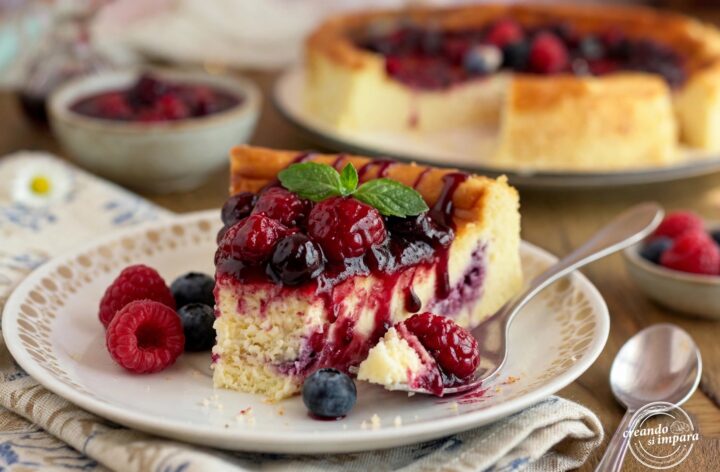 San Sebastian cheesecake con frutti rossi