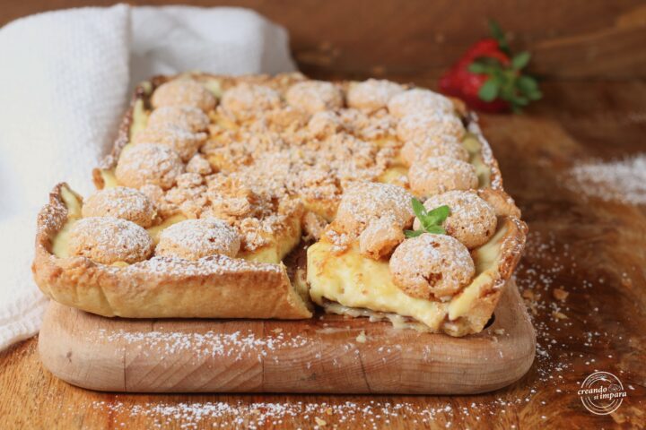 crostata crema e amaretti