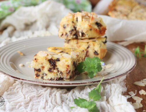 Torta di ricotta con mandorle e cioccolato