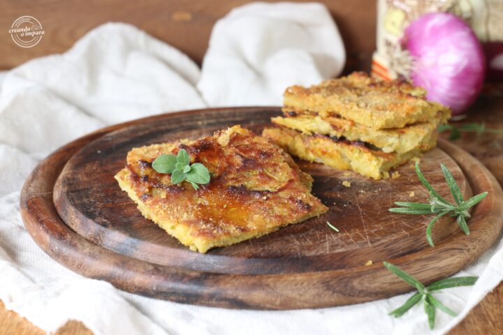 Schiacciata di farina di ceci e verdure