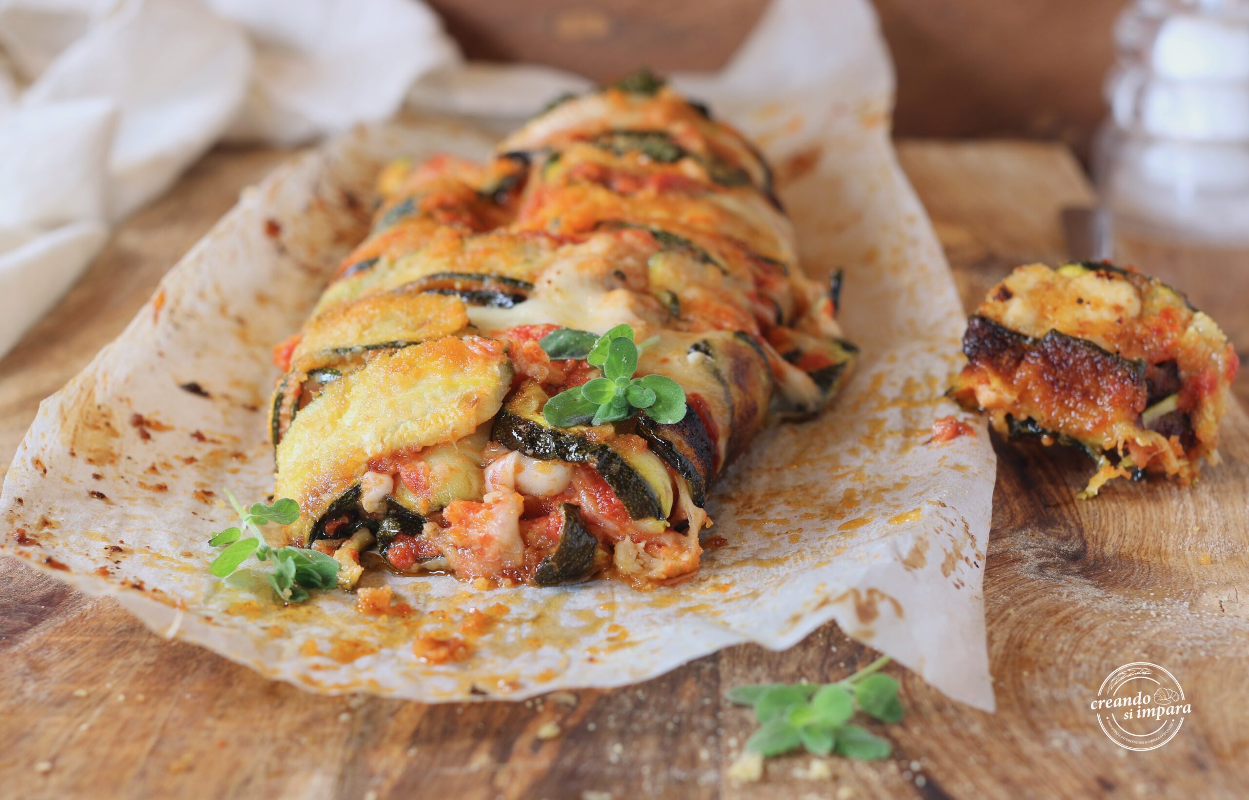 rotolo di zucchine alla pizzaiola