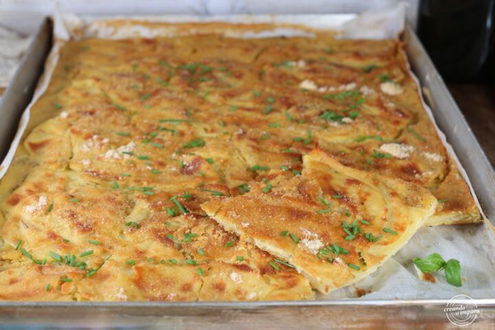 Schiacciata farina di ceci e patate
