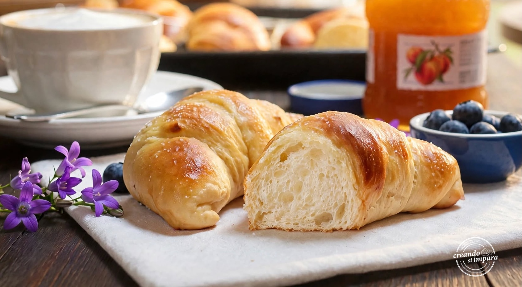 Cornetti fatti in casa soffici