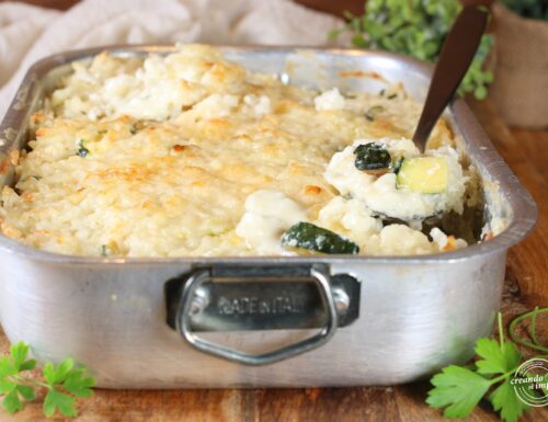 Riso al forno zucchine e taleggio