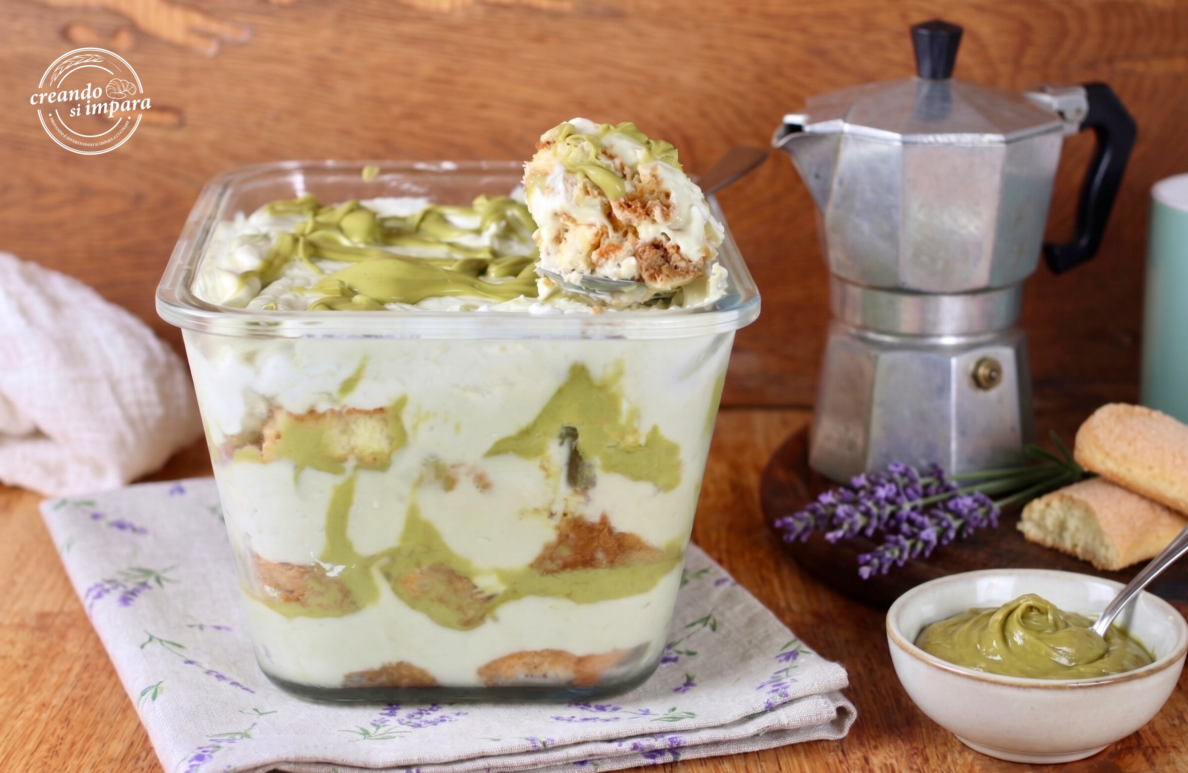 tiramisù al pistacchio senza uova