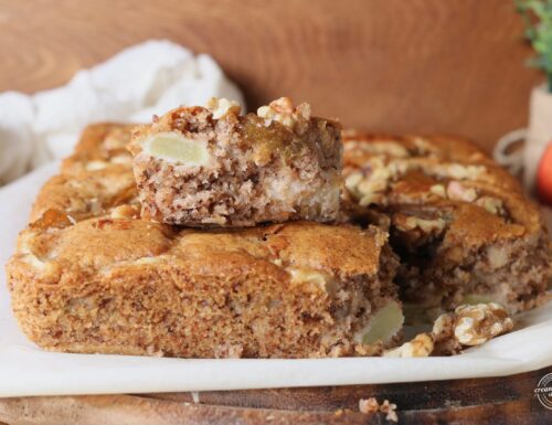 Torta mele con noci e confettura di fichi