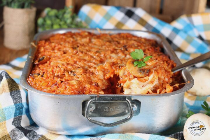 riso alla boscaiola al forno