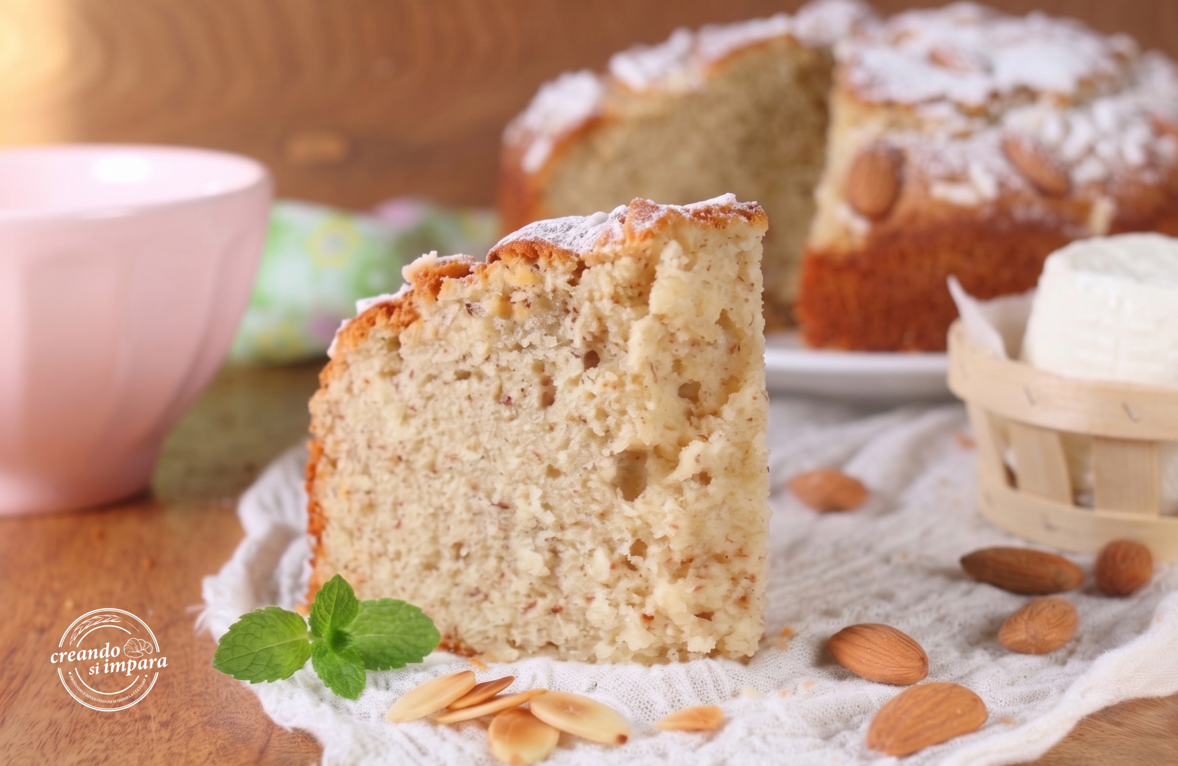 torta mandorle e ricotta