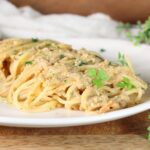 spaghetti cremosi zucchine e noci