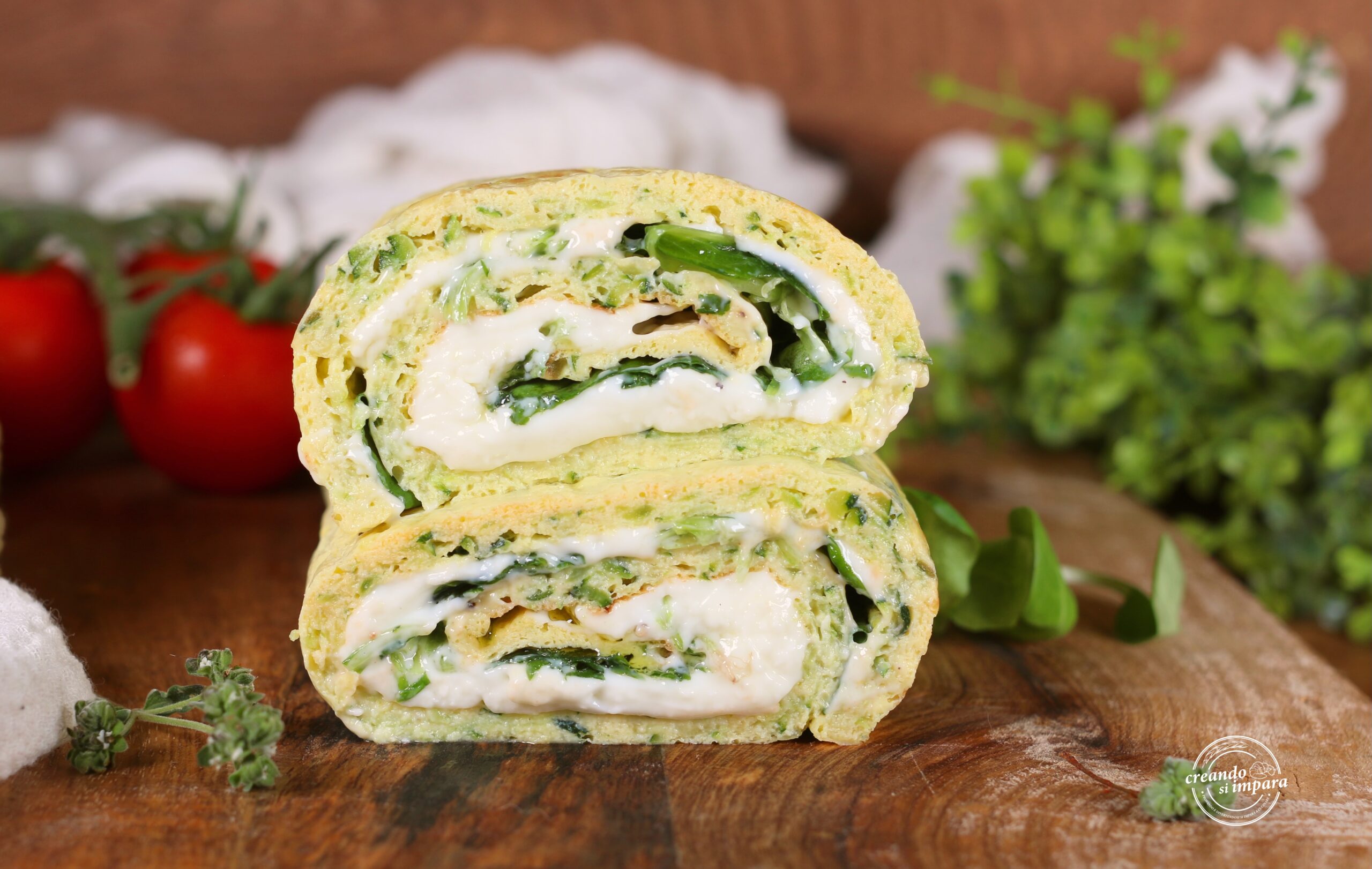 fritta di zucchine arrotolata fredda