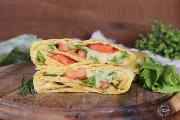 fagottini di piadine con frittata