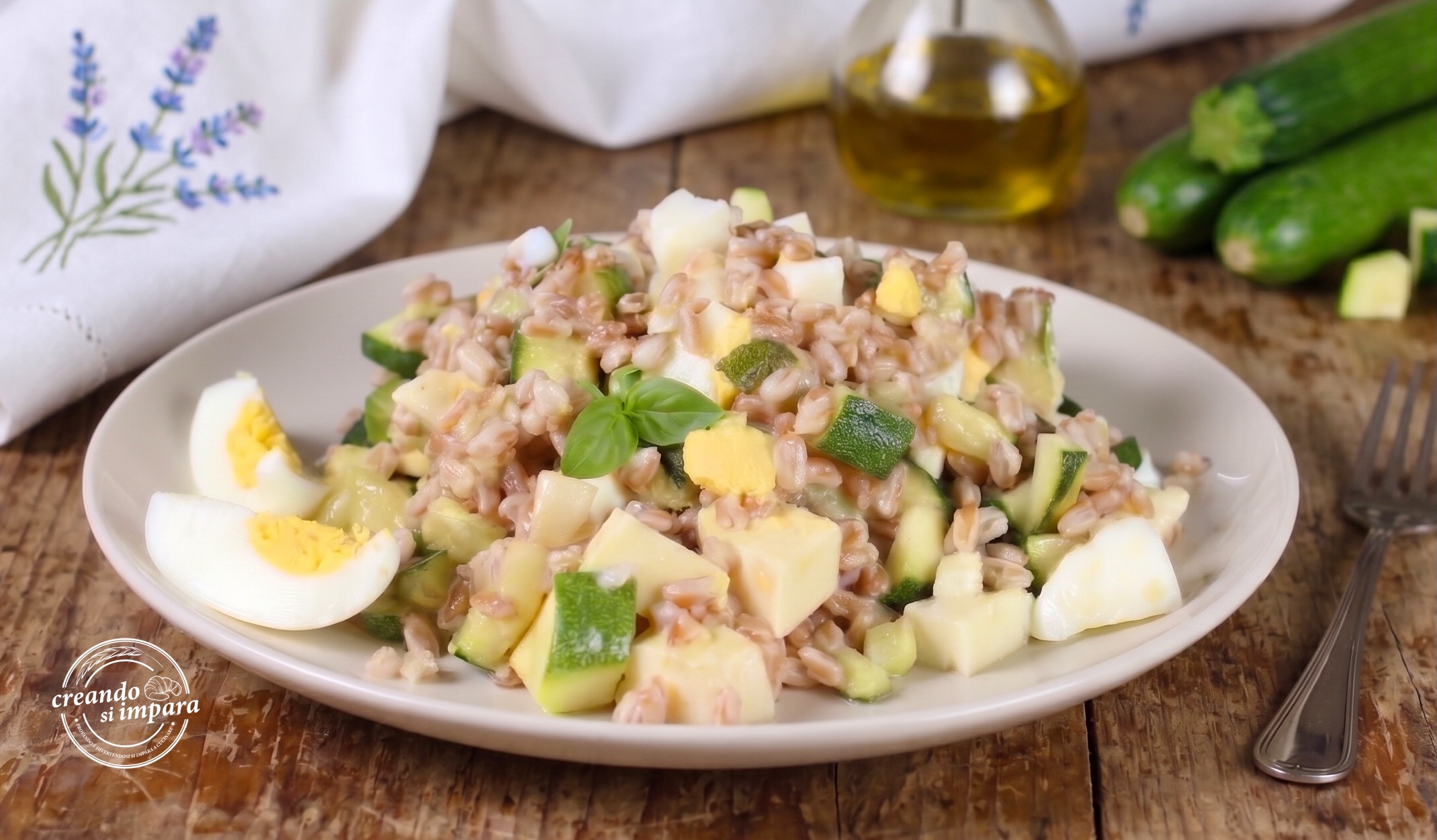 insalata di farro e zucchine