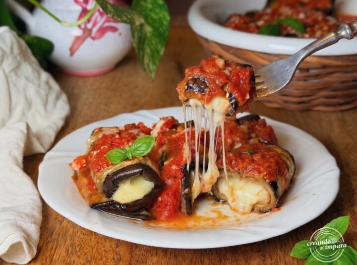Involtini di melanzane al pomodoro