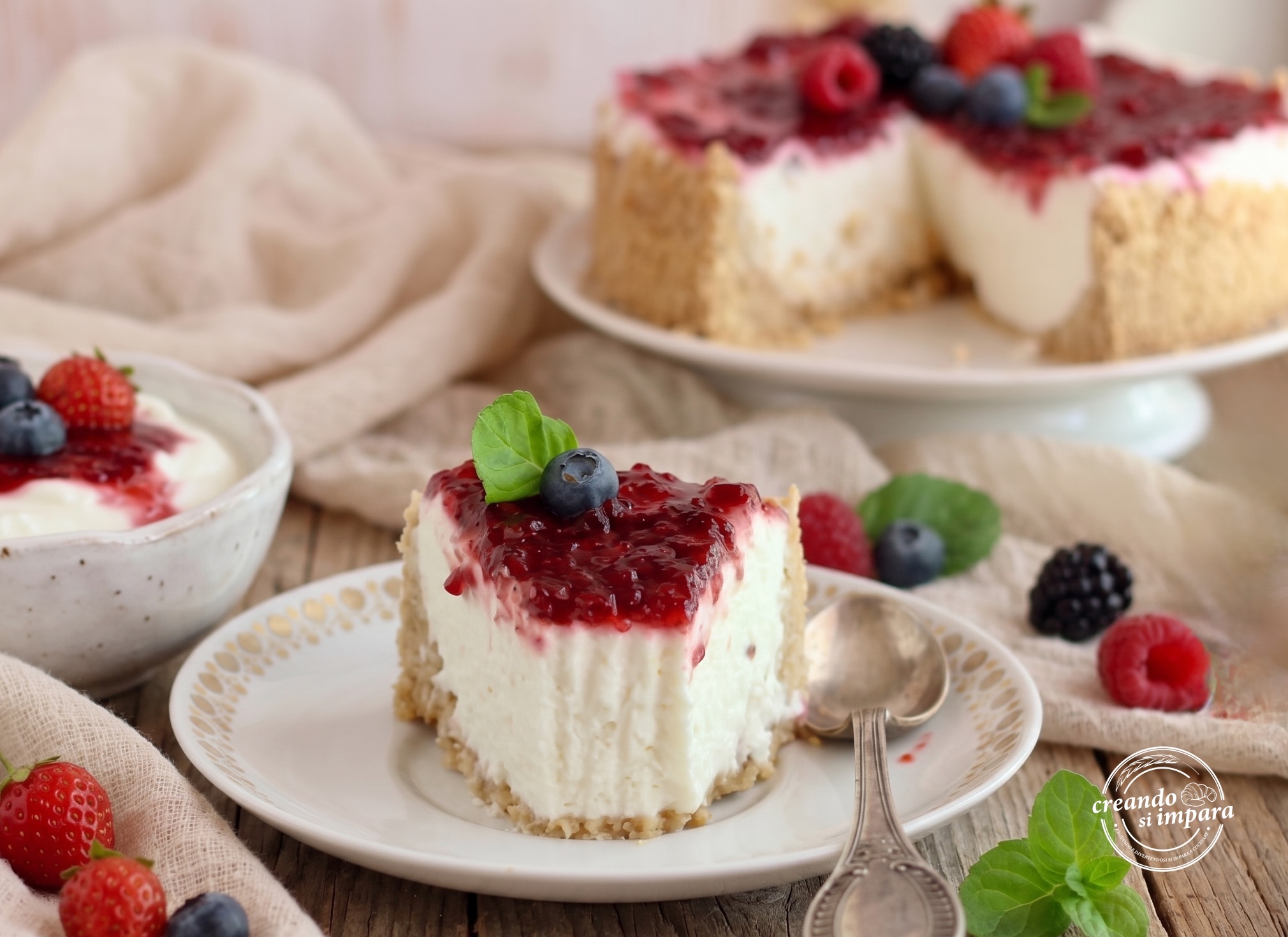 torta allo yogurt senza cottura