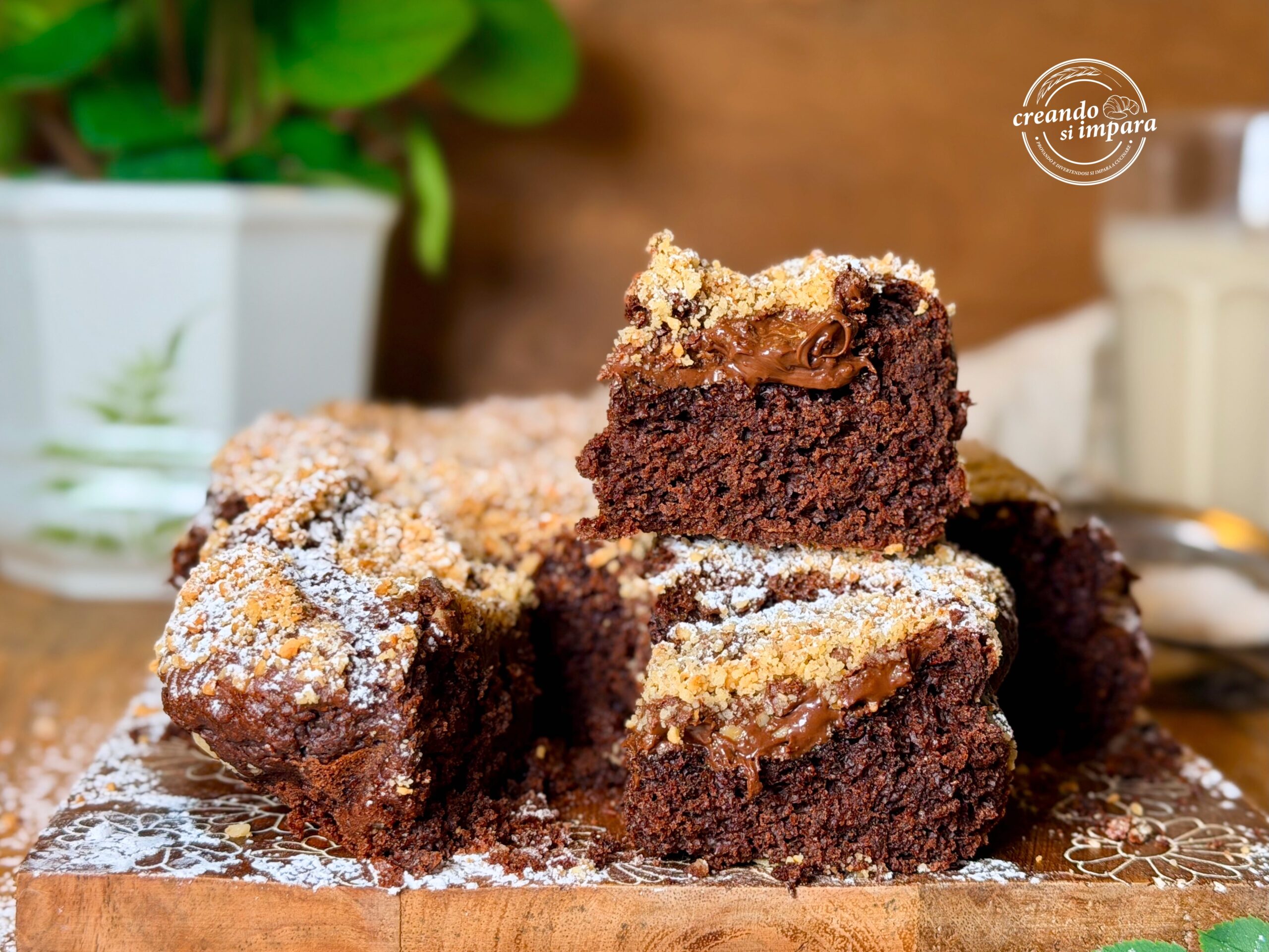 Torta al cacao in 5 minuti con crema spalmabile