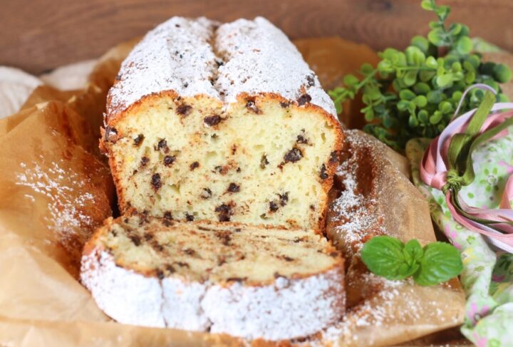 plumcake alla ricotta e gocce di cioccolato