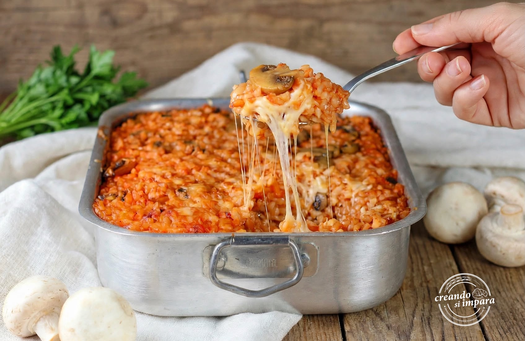 riso alla boscaiola al forno