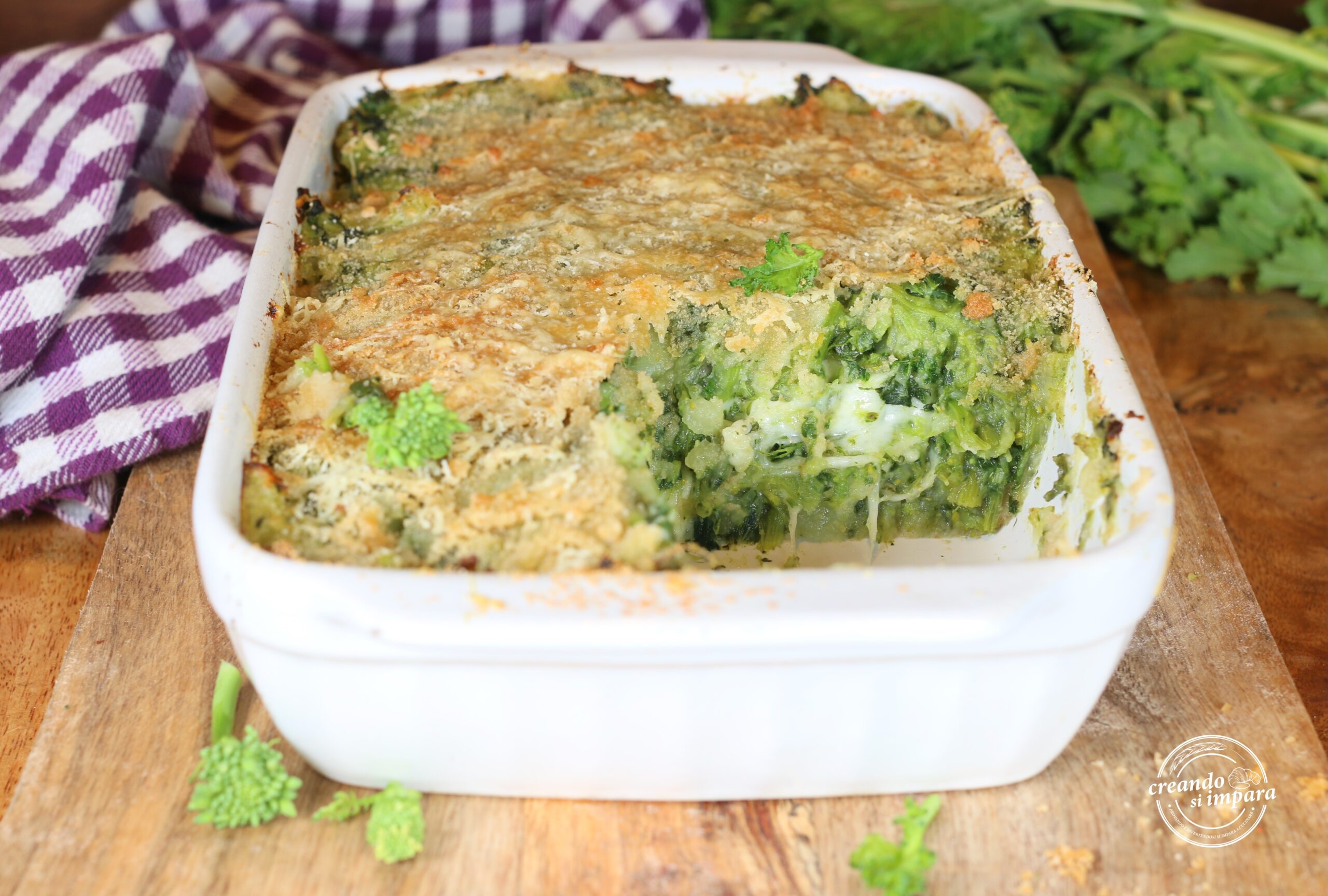 sformato di patate e cime di rapa